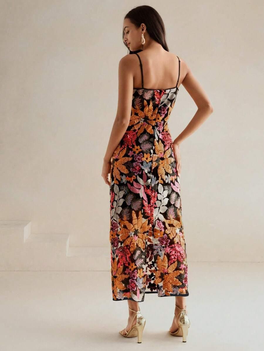 ANEWSTA MAXI SUKIENKA W KWIATY S06__L