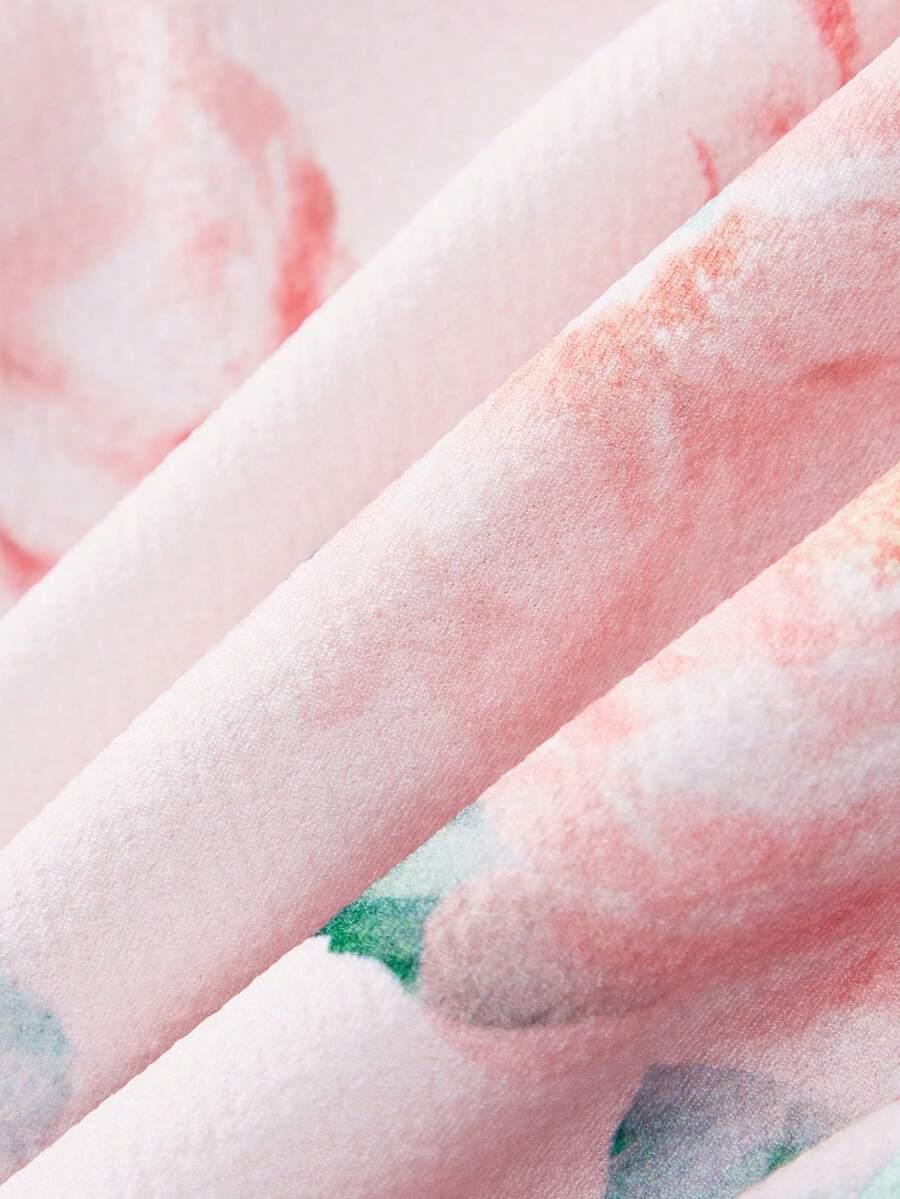 SHEIN MAXI SUKIENKA ODKRYTE RAMIONA WZÓR KWIATY S06__L