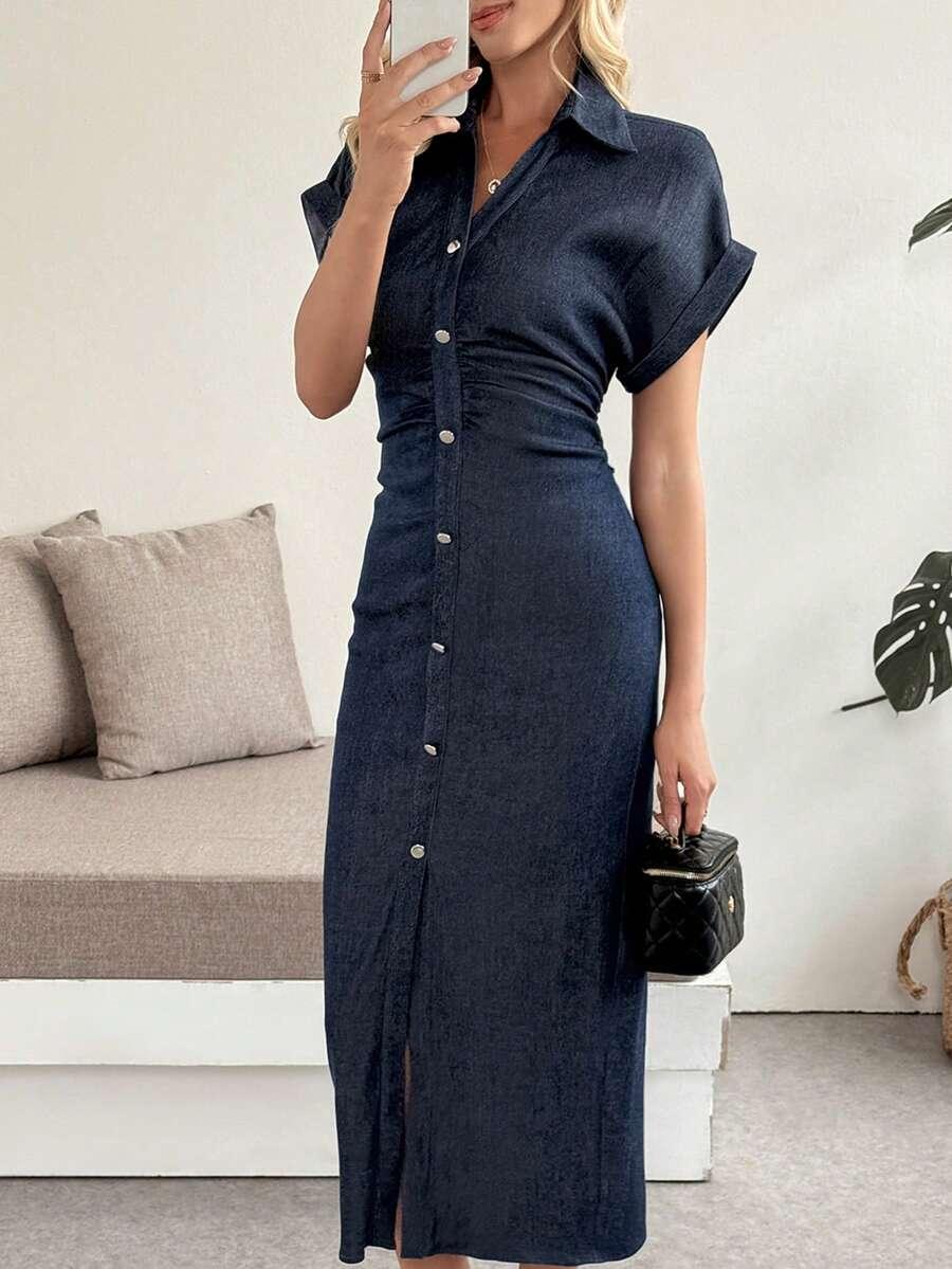SHEIN JEANSOWA SUKIENKA GUZIKI S06__XL