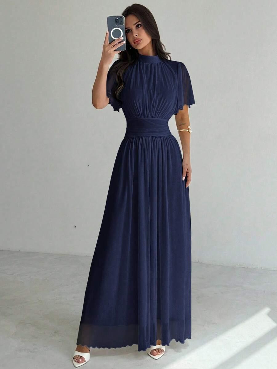 SHEIN GRANATOWA MAXI SUKIENKA S06__M