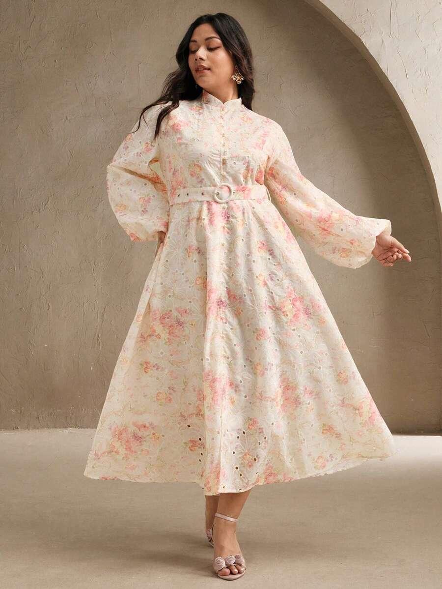 ANEWSTA SUKIENKA W KWIATY PASEK S06__46