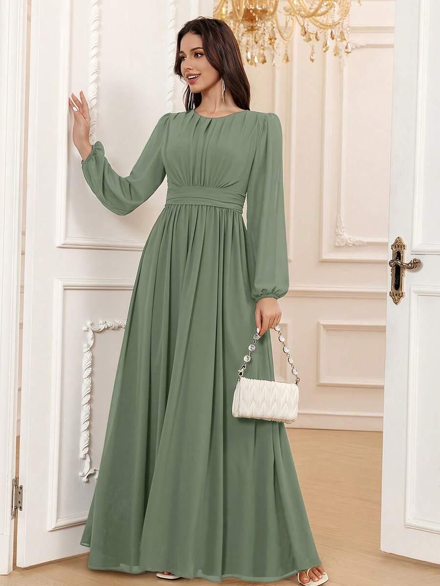 SHEIN ZIELONA MAXI SUKIENKA S06__M