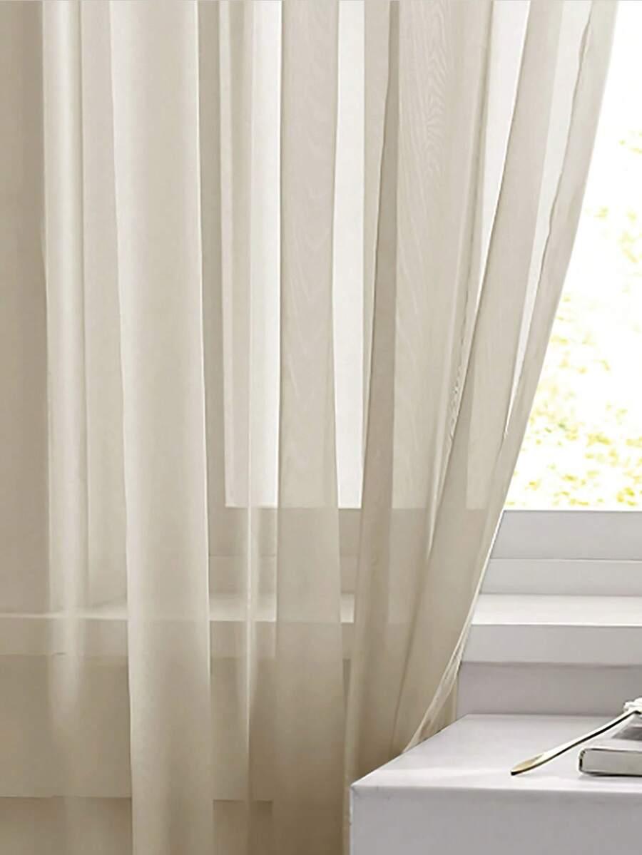 SHEIN BEŻOWA KLASYCZNA FIRANKA S07__132X213