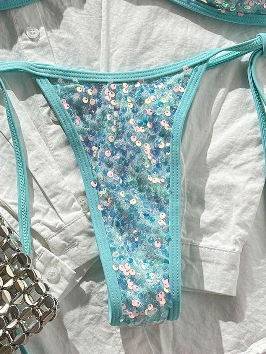 SWIM VCAY DWUCZĘŚCIOWY STRÓJ KĄPIELOWY CEKINY S09__S