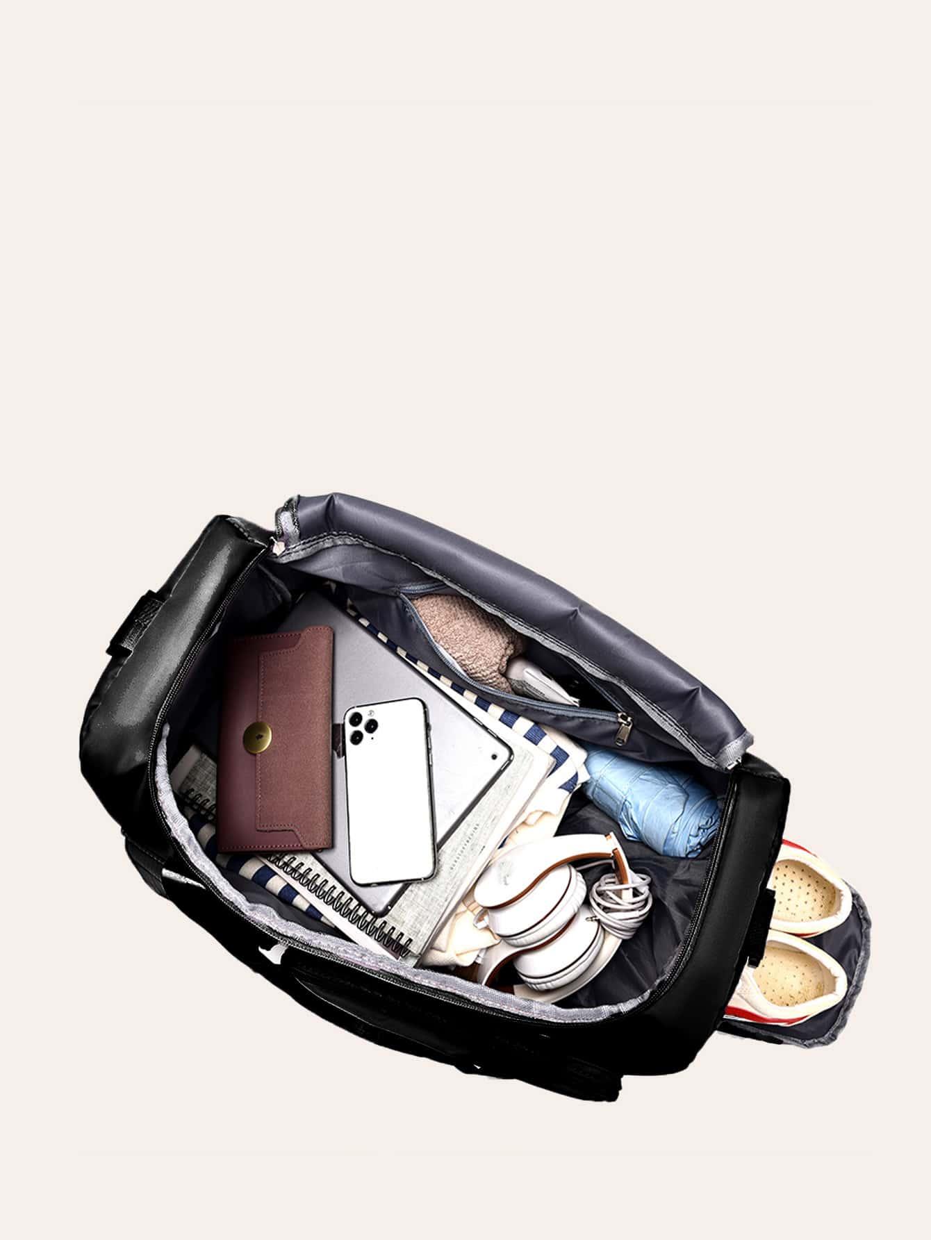 SHEIN CZARNA TORBA PODRÓŻNA S07__50X20X28CM