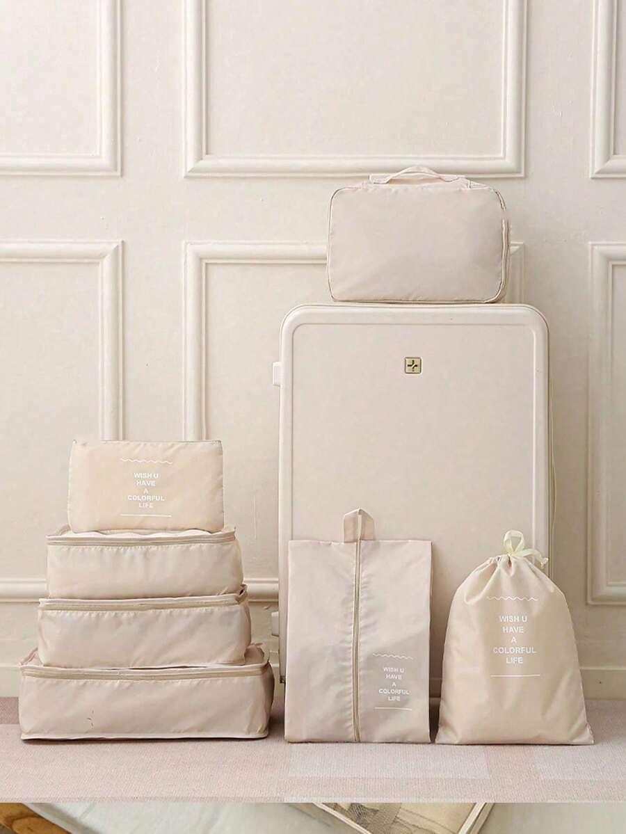 SHEIN BEŻOWA TORBA ORGANIZER 7-PACK S07__