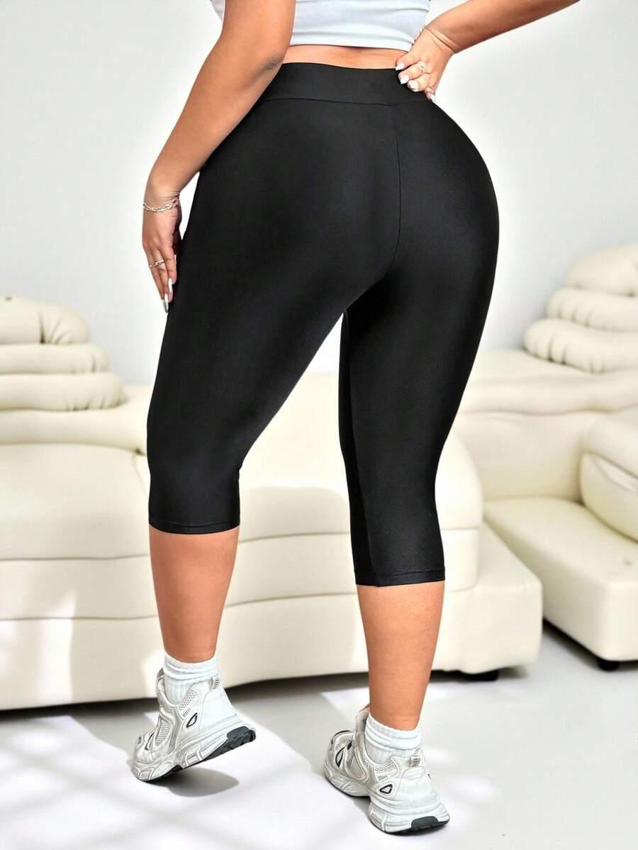 SHEIN CZARNE LEGGINSY NOGAWKA 3/4 S06__50