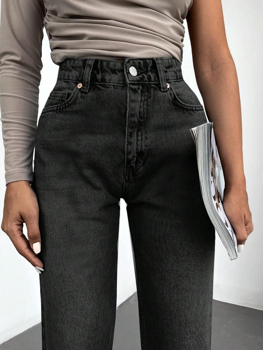 EURMUSE CZARNE SPODNIE JEANS S06__S