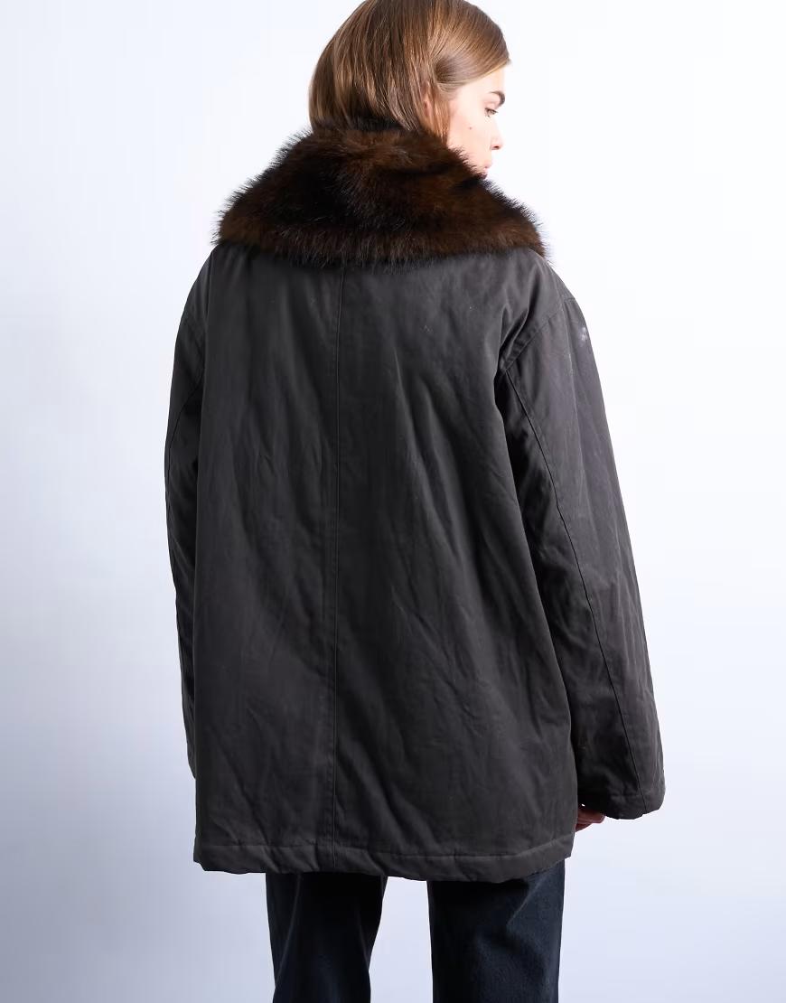 TOPSHOP SZARA KURTKA GUZIKI W01__S/M