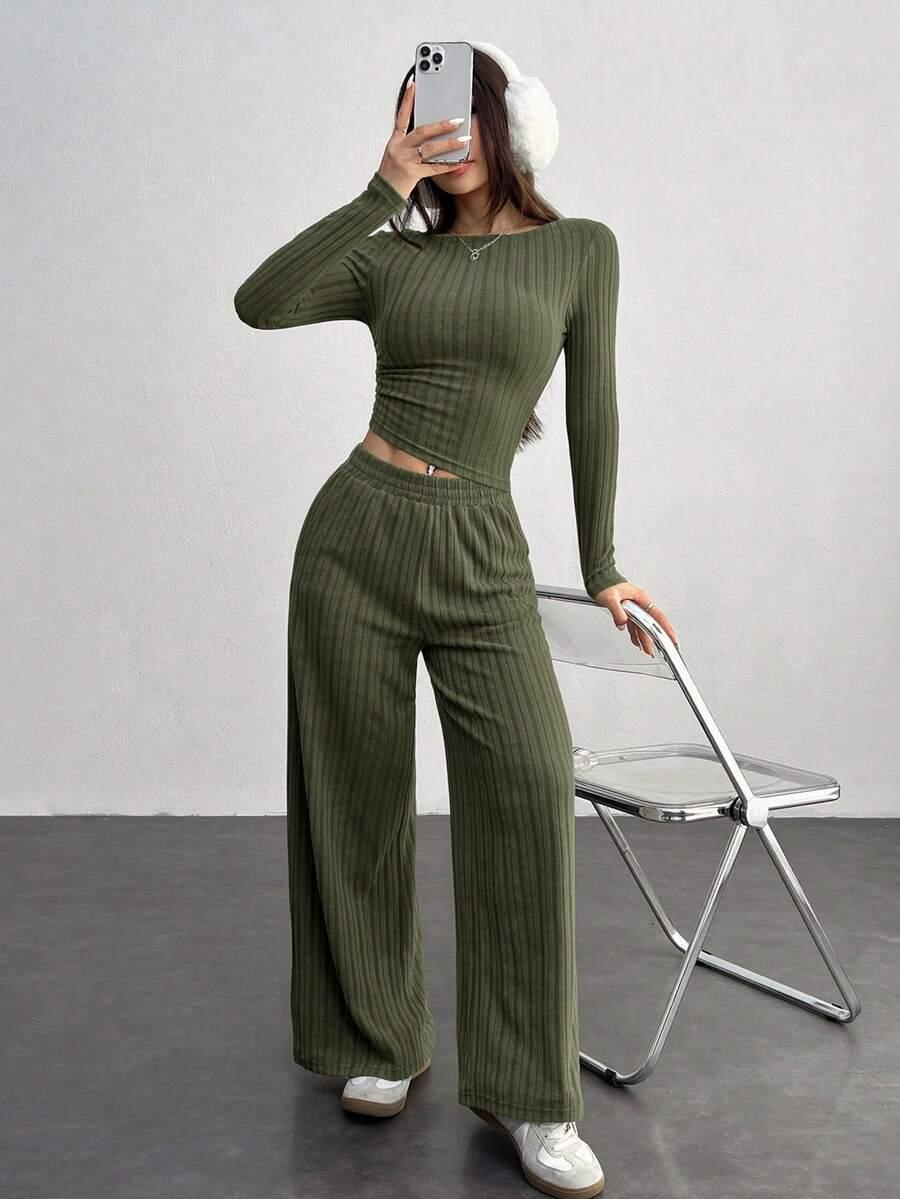 SHEIN BLUZKA SPODNIE KOMPLET S06__S