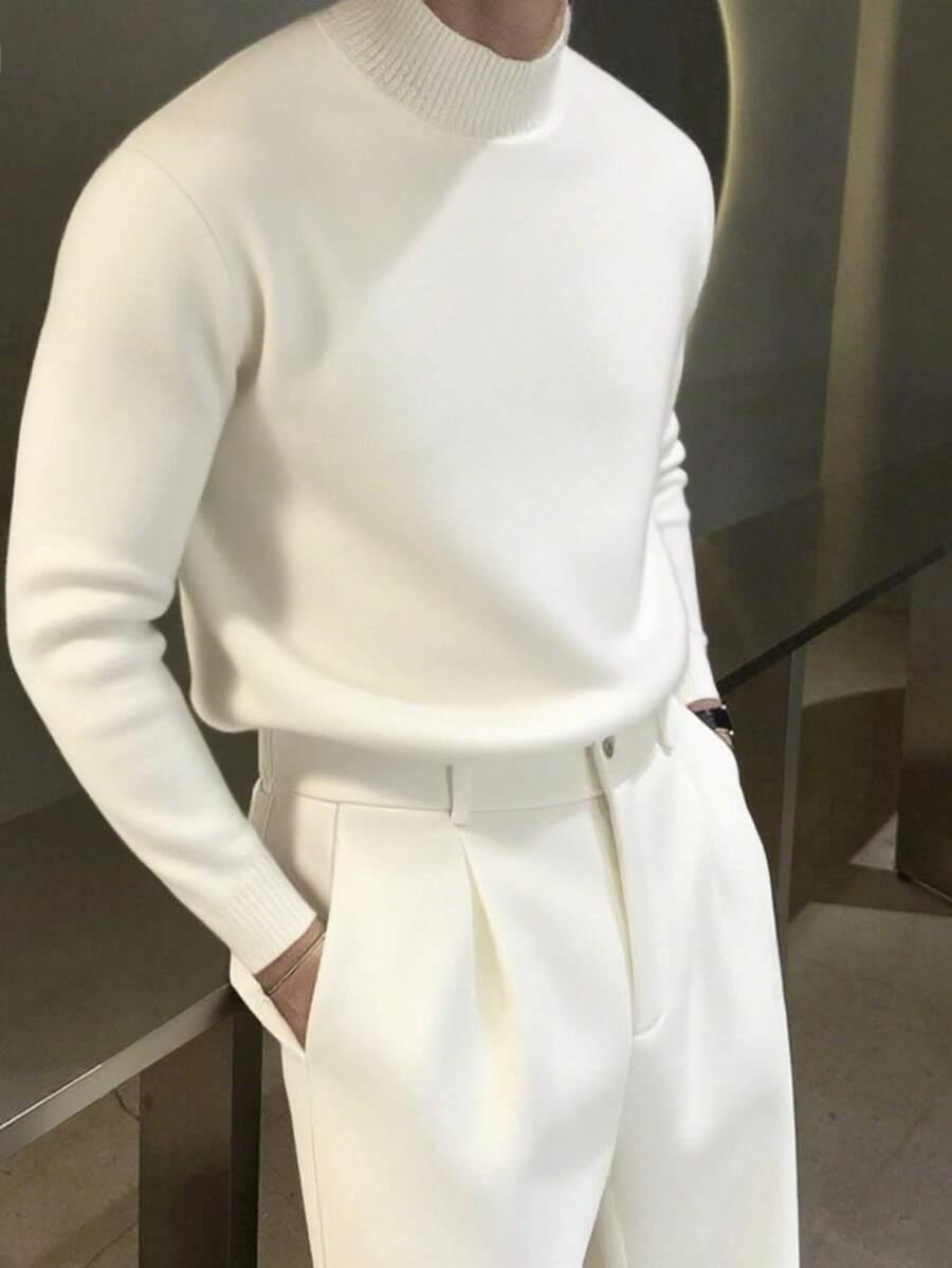 SHEIN BIAŁY KLASYCZNY SWETER S06__XL