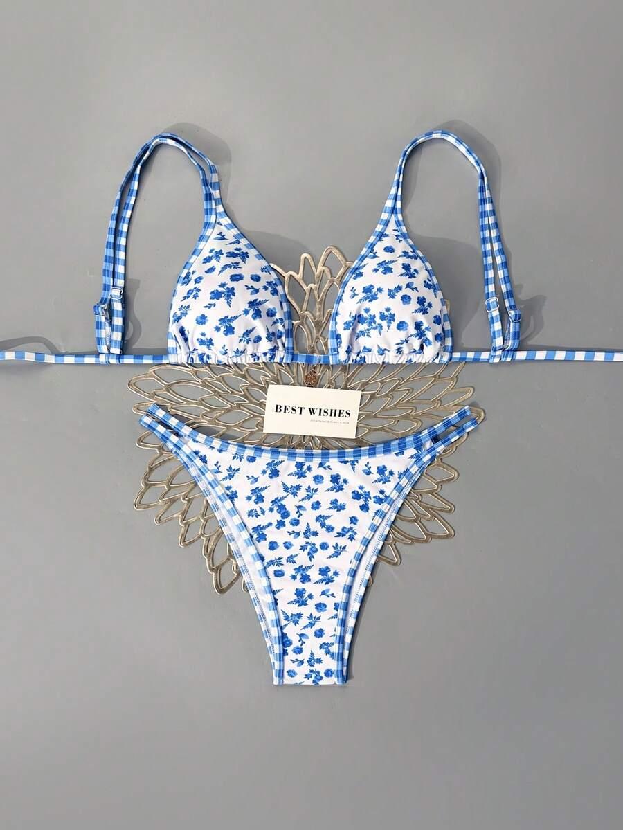SHEIN DWUCZĘŚCIOWY STRÓJ KĄPIELOWY WZÓR S09__S