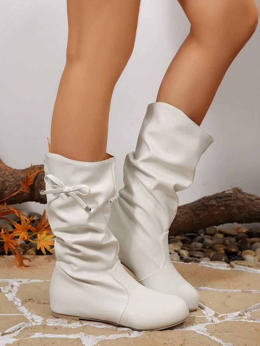 SHEIN BIAŁE KOZAKI IMITACJA SKÓRY W01__39,5