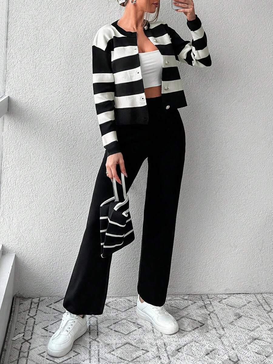 SHEIN KOMPLET SWETER SPODNIE S06__OS