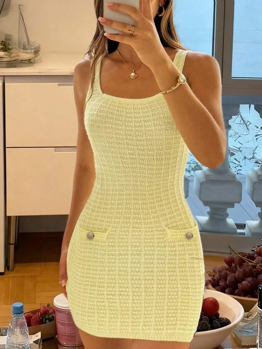 SHEIN ŻÓŁTA MINI SUKIENKA S06__S