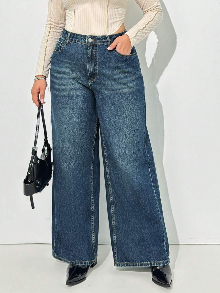 SHEIN NIEBIESKIE SPODNIE JEANS S06__50