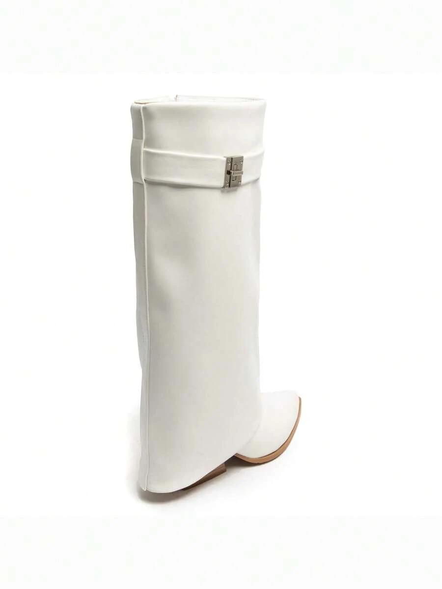 SHEIN BIAŁE KOZAKI IMITACJA SKÓRY W01__37