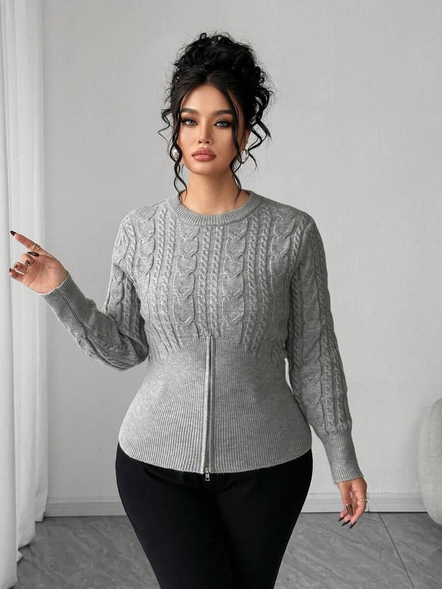 ELENZGA SZARY SWETER ZAMEK S06__46