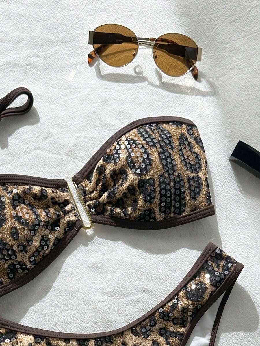 SWIM CHICCIA DWUCZĘŚCIOWY STRÓJ KĄPIELOWY ANIMAL PRINT S09__XL