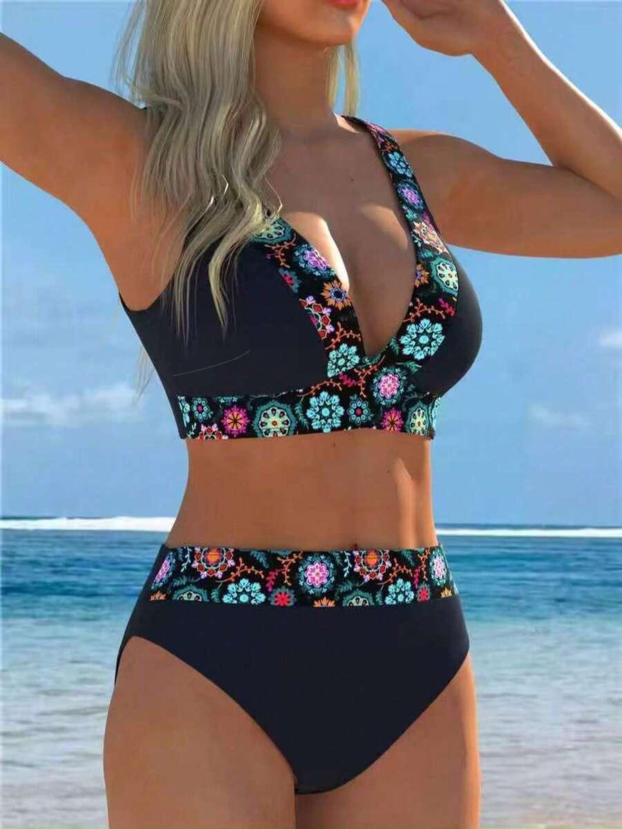 SHEIN KOMPLET BIKINI WZÓR S09__XL