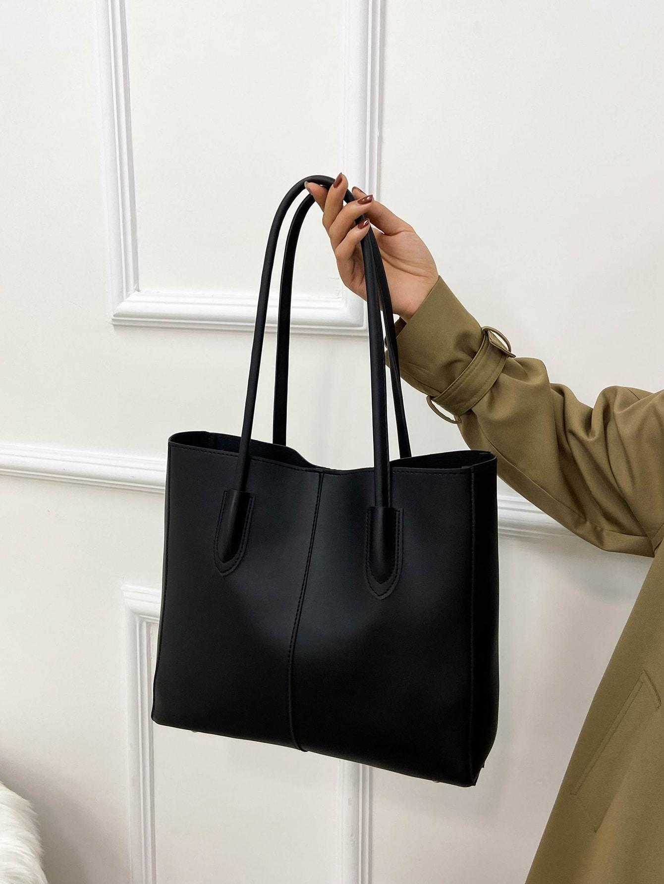 SHEIN CZARNA TOREBKA IMITACJA SKÓRY PK01__39X30