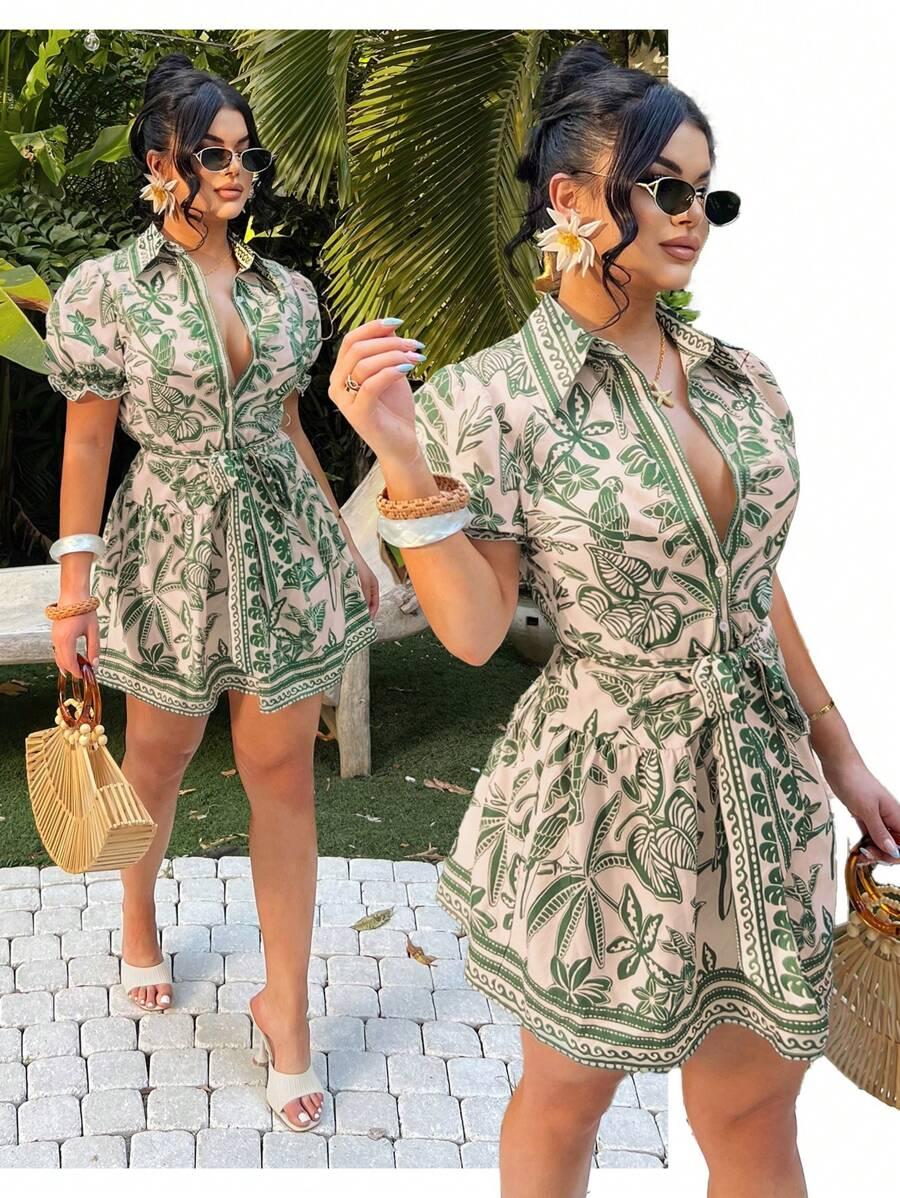 SHEIN MINI SUKIENKA KRÓTKI RĘKAW S09__M