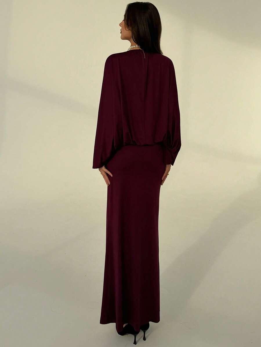 ALORUH FIOLETOWA MAXI SUKIENKA S06__M