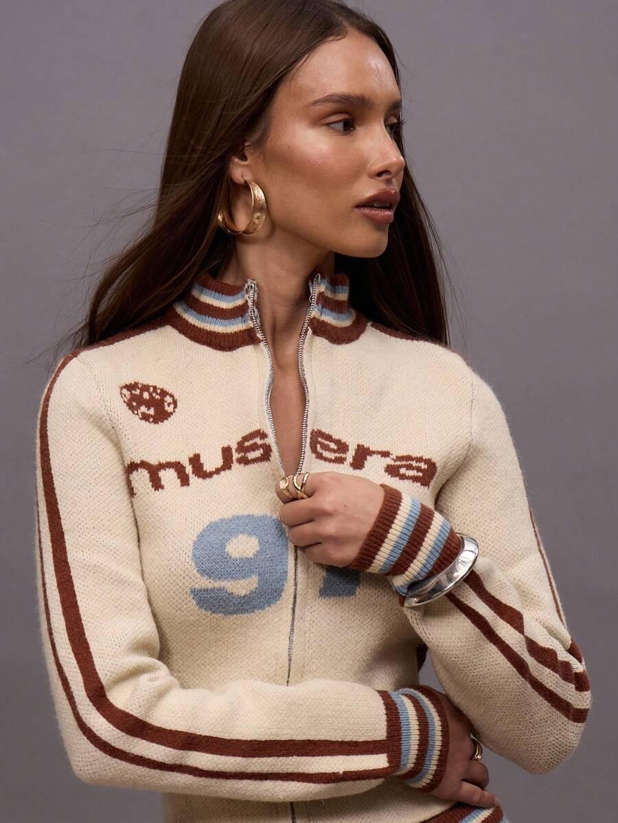 MUSERA SWETER Z DŁUGIM RĘKAWEM ZAMEK S06__XL