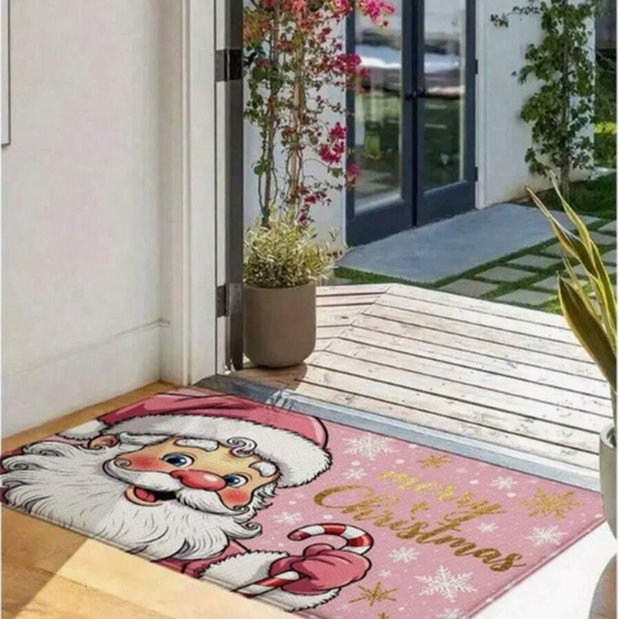 SHEIN RÓŻOWYM ŚWIĄTECZNY CHODNIK DYWANIK BDD__50X140