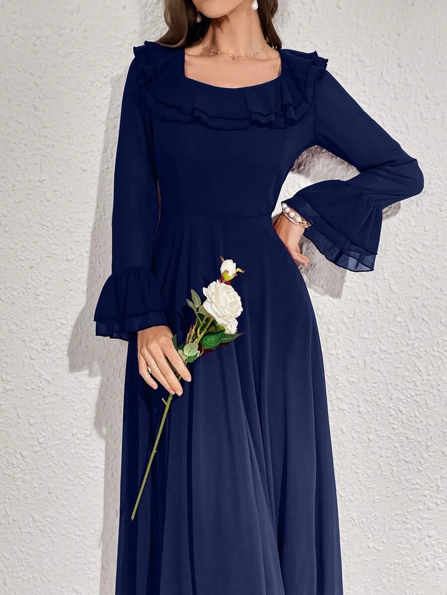 SHEIN GRANATOWA MAXI SUKIENKA S06__XL