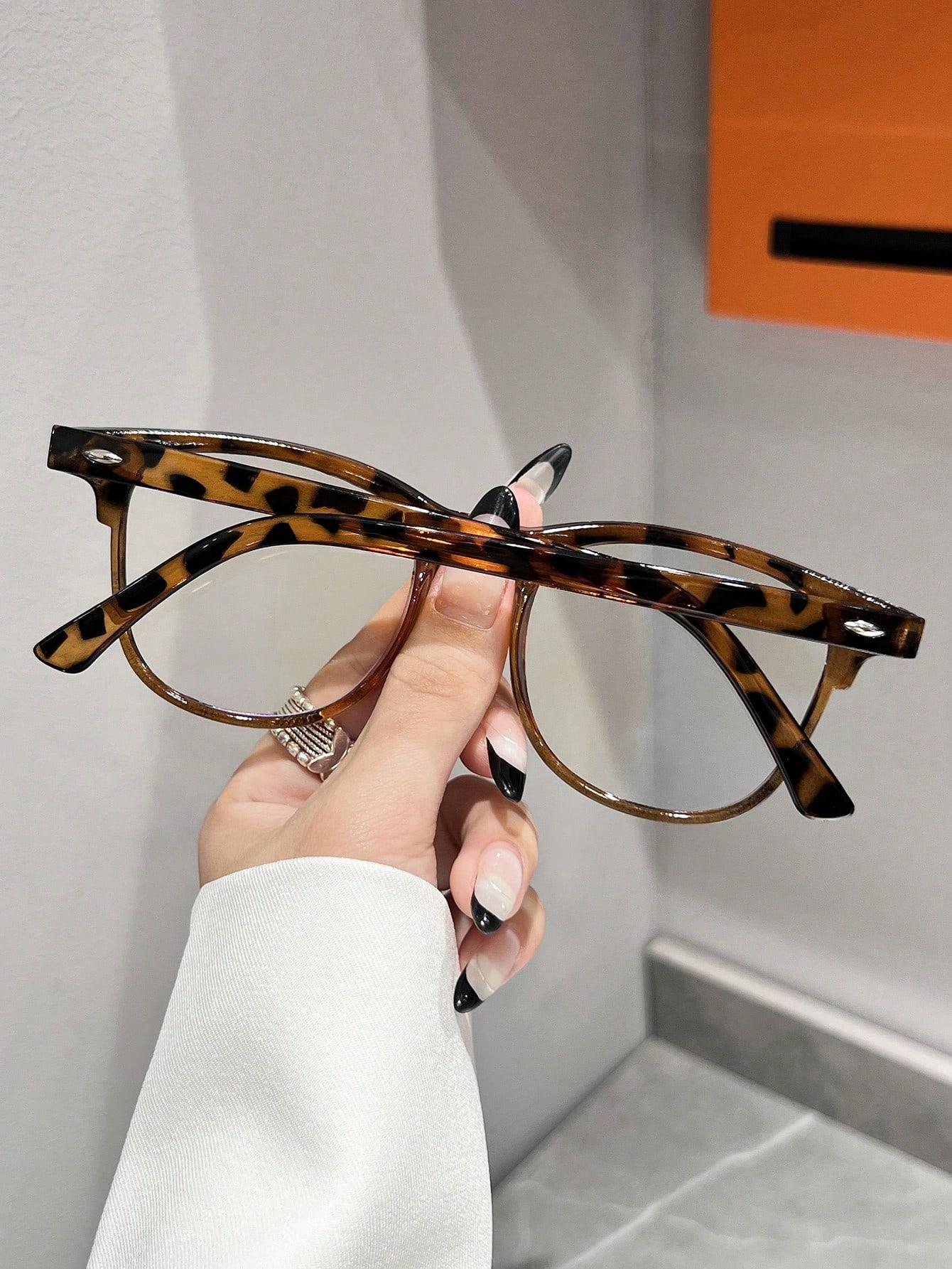 SHEIN OKULARY ZERÓWKI ANIMAL PRINT