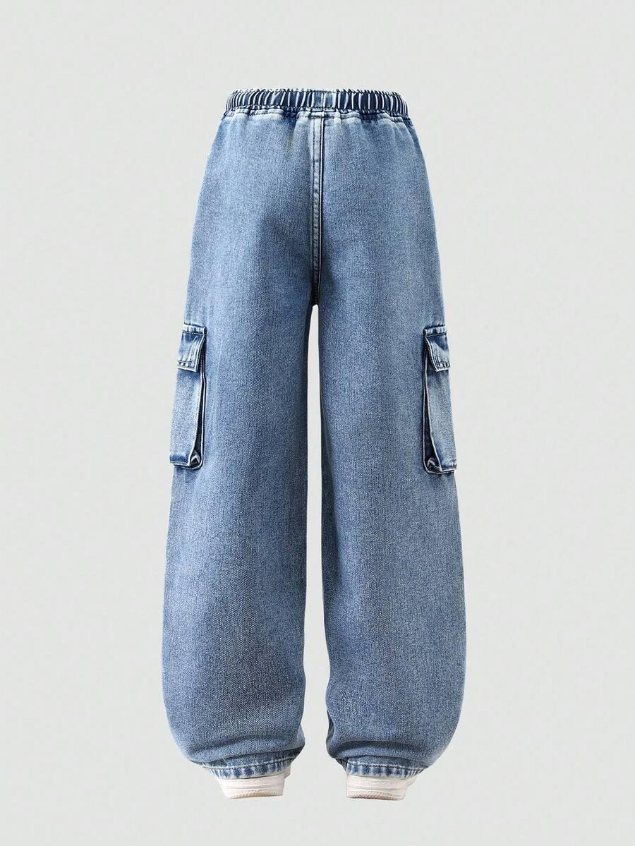 SHEIN NIEBIESKIE SPODNIE JEANS S06__146/152