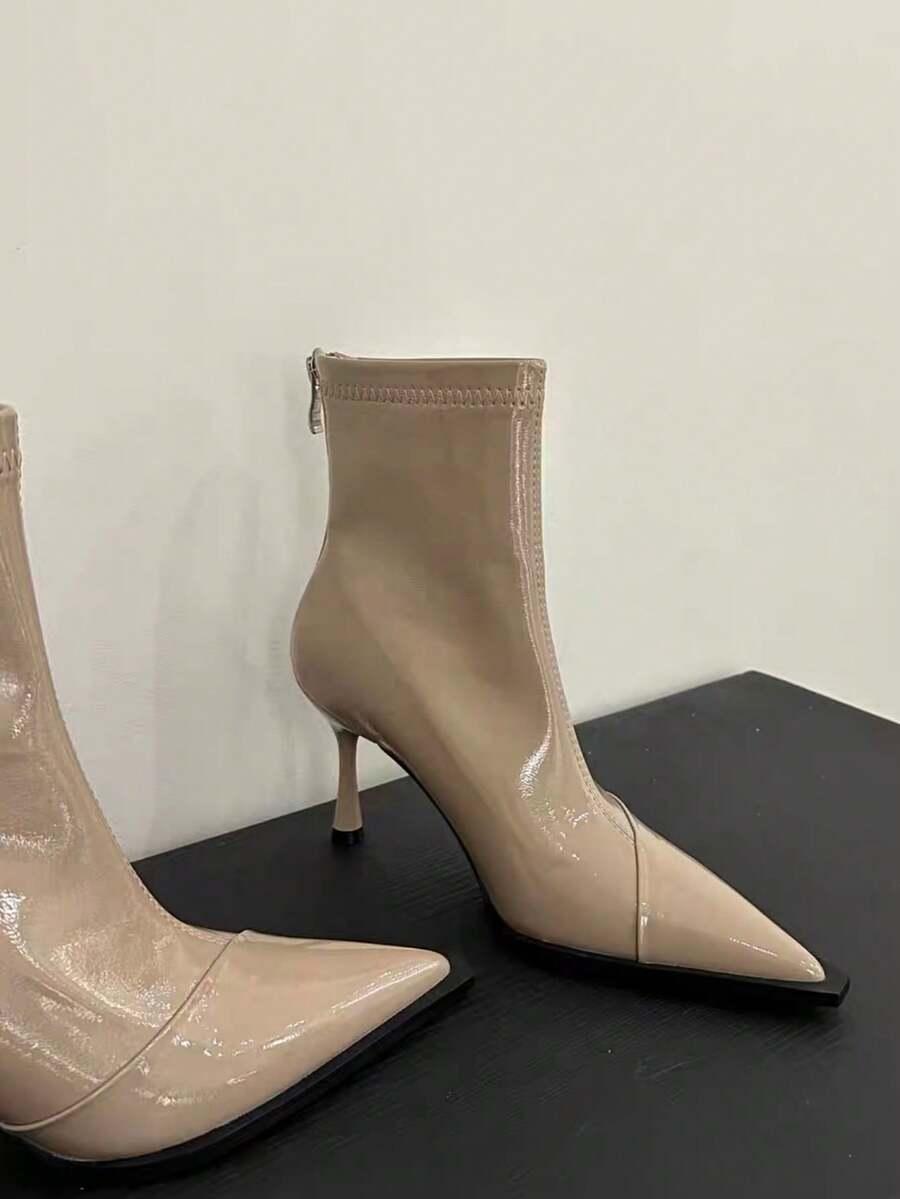 SHEIN BEŻOWE BOTKI IMITACJA SKÓRY W01__36,5