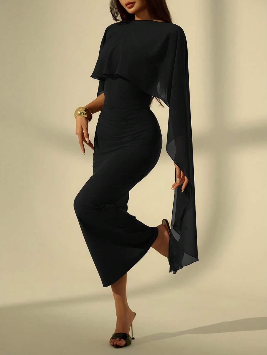 SHEIN CZARNA MAXI SUKIENKA S06__M