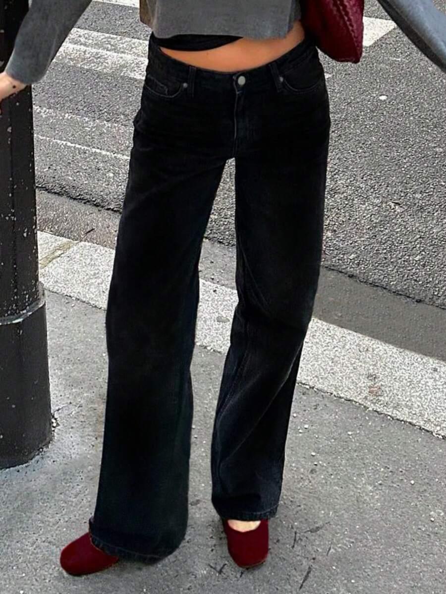 SHEIN CZARNE SPODNIE JEANS S06__M