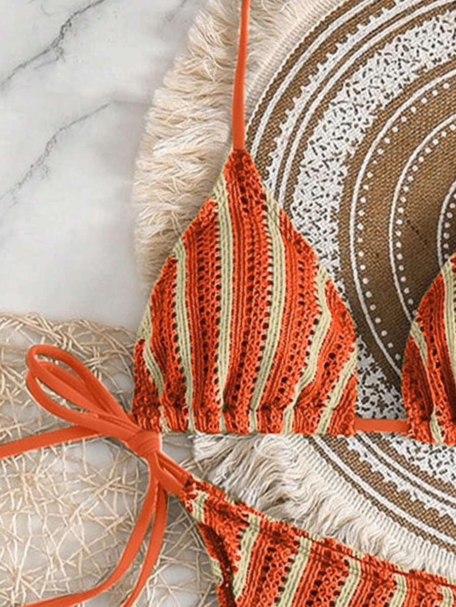 SHEIN DWUCZĘŚCIOWY STRÓJ KĄPIELOWY SPODENKI KOMPLET S09__L