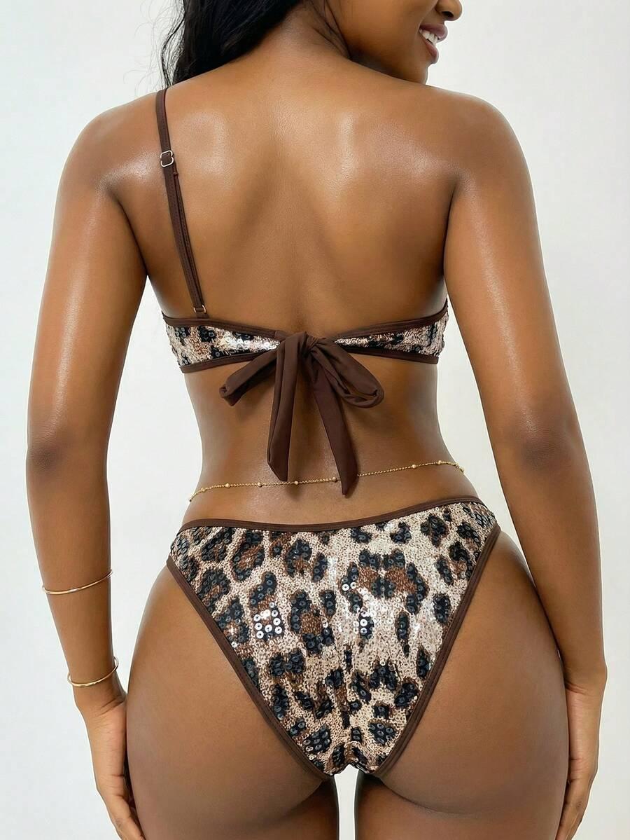SHEIN DWUCZĘŚCIOWY STRÓJ KĄPIELOWY ANIMAL PRINT S09__XL