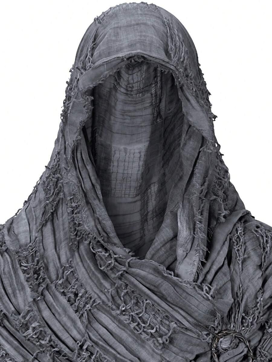 SHEIN SZARY SZAL FRĘDZLE PK01__60X190