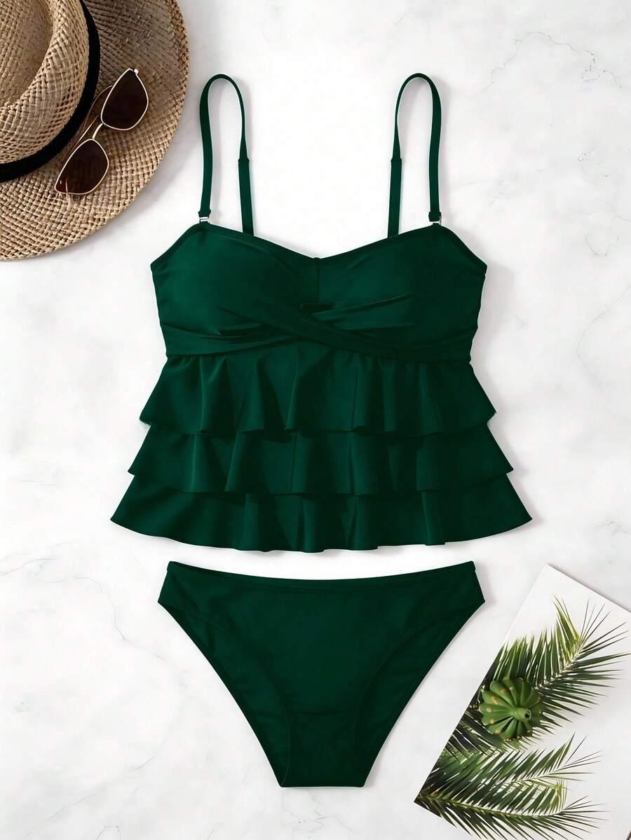 SWIM BASICS ZIELONY DWUCZĘŚCIOWY STRÓJ KĄPIELOWY S09__M