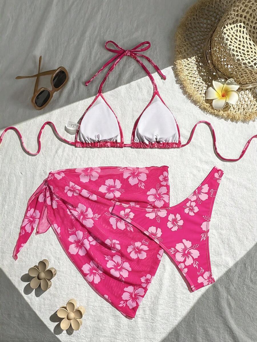 SWIM BASICS DWUCZĘŚCIOWY STRÓJ KĄPIELOWY SARONG KOMPLET S09__M