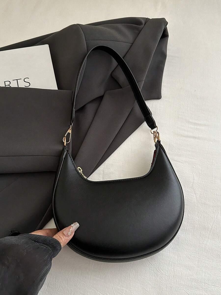 SHEIN CZARNA TOREBKA NA RAMIĘ IMITACJA SKÓRY S07__24X20