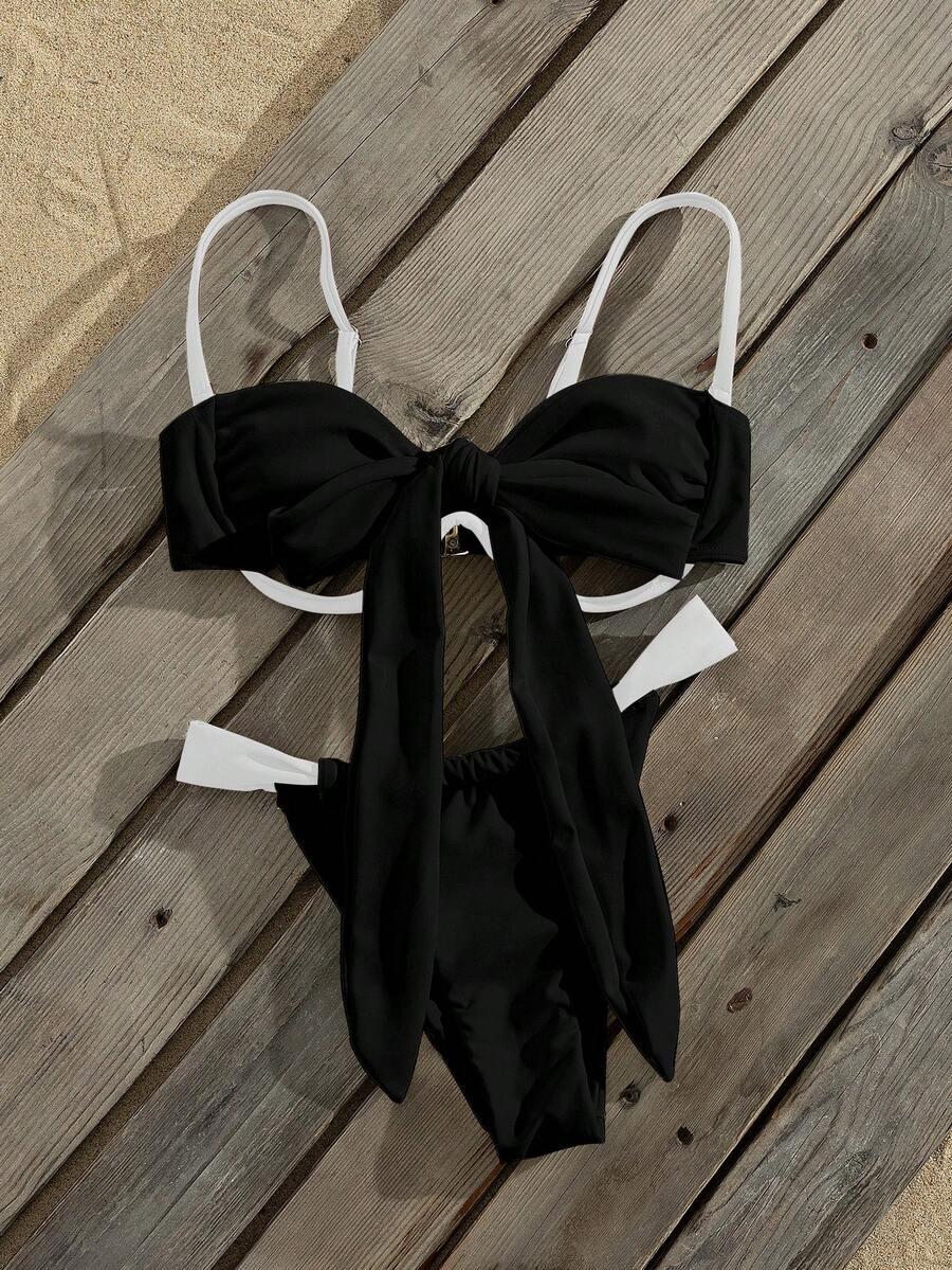 SHEIN DWUCZĘŚCIOWY STRÓJ KĄPIELOWY S09__L