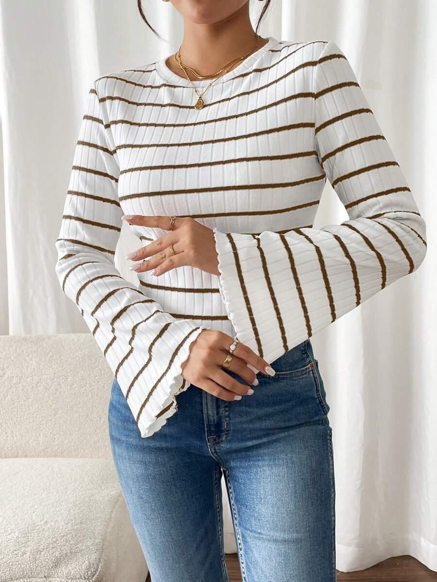 SHEIN BLUZKA WZÓR PASKI S06__M