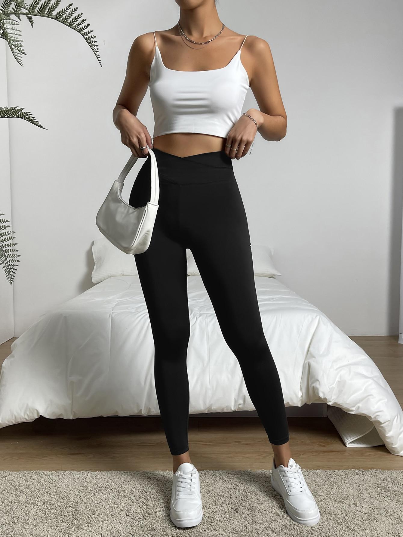 SHEIN CZARNE KLASYCZNE LEGGINSY