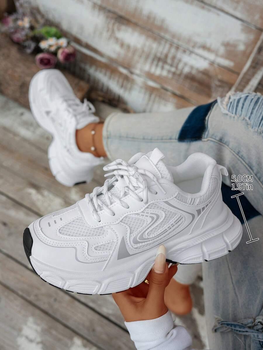 SHEIN BIAŁE BUTY SPORTOWE SZNUROWANE S06__40,5