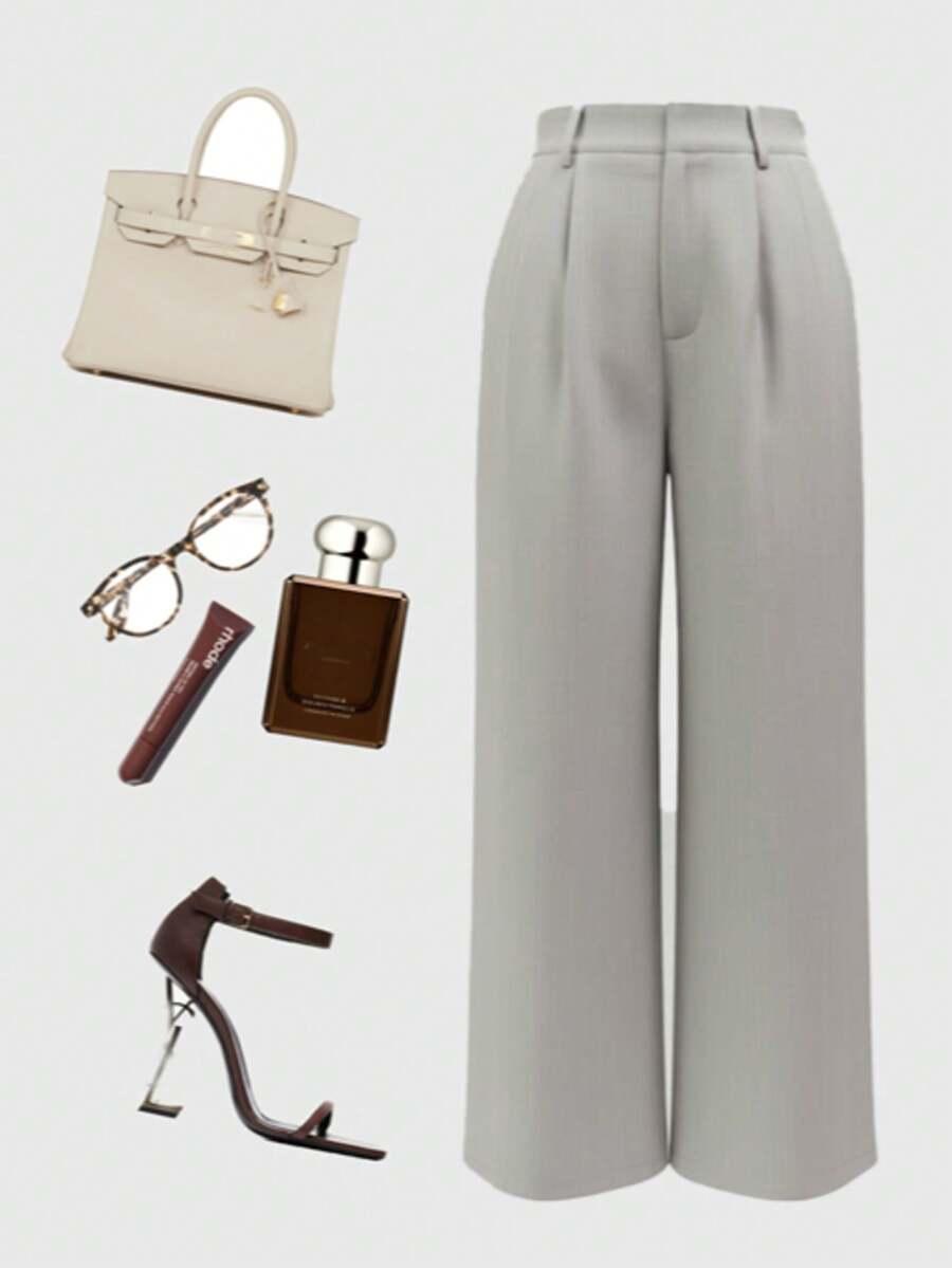 SHEIN SZARE PROSTE SPODNIE S06__M