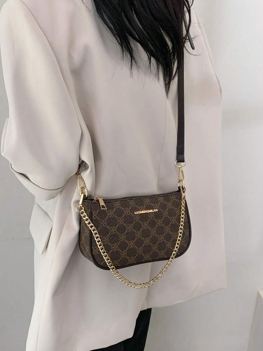 SHEIN BRĄZOWA TOREBKA NA RAMIĘ S07__20X12