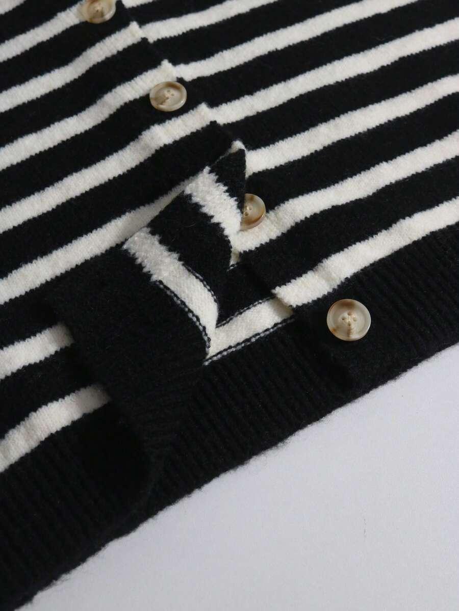 SHEIN SWETER Z DOMIESZKĄ WEŁNY KONTRAST S06__S