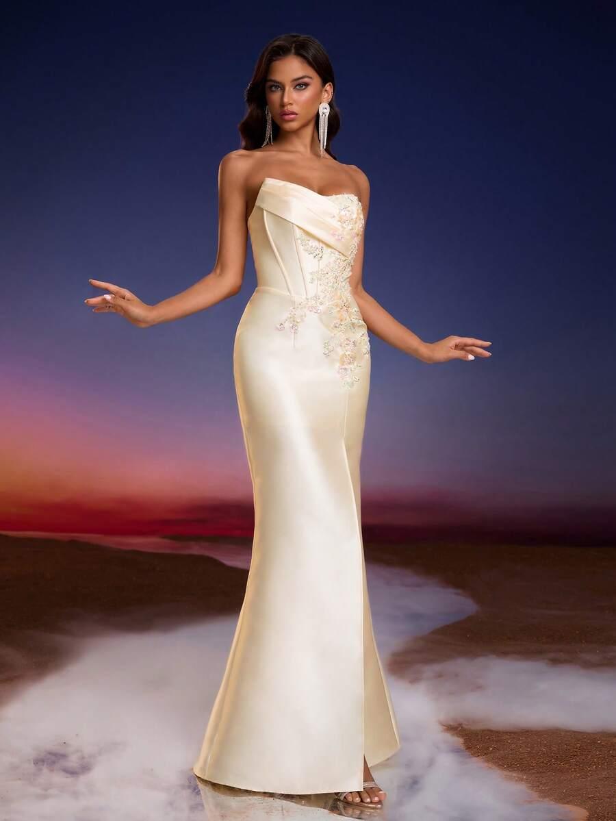SHEIN ŻÓŁTA MAXI SUKIENKA S06__M