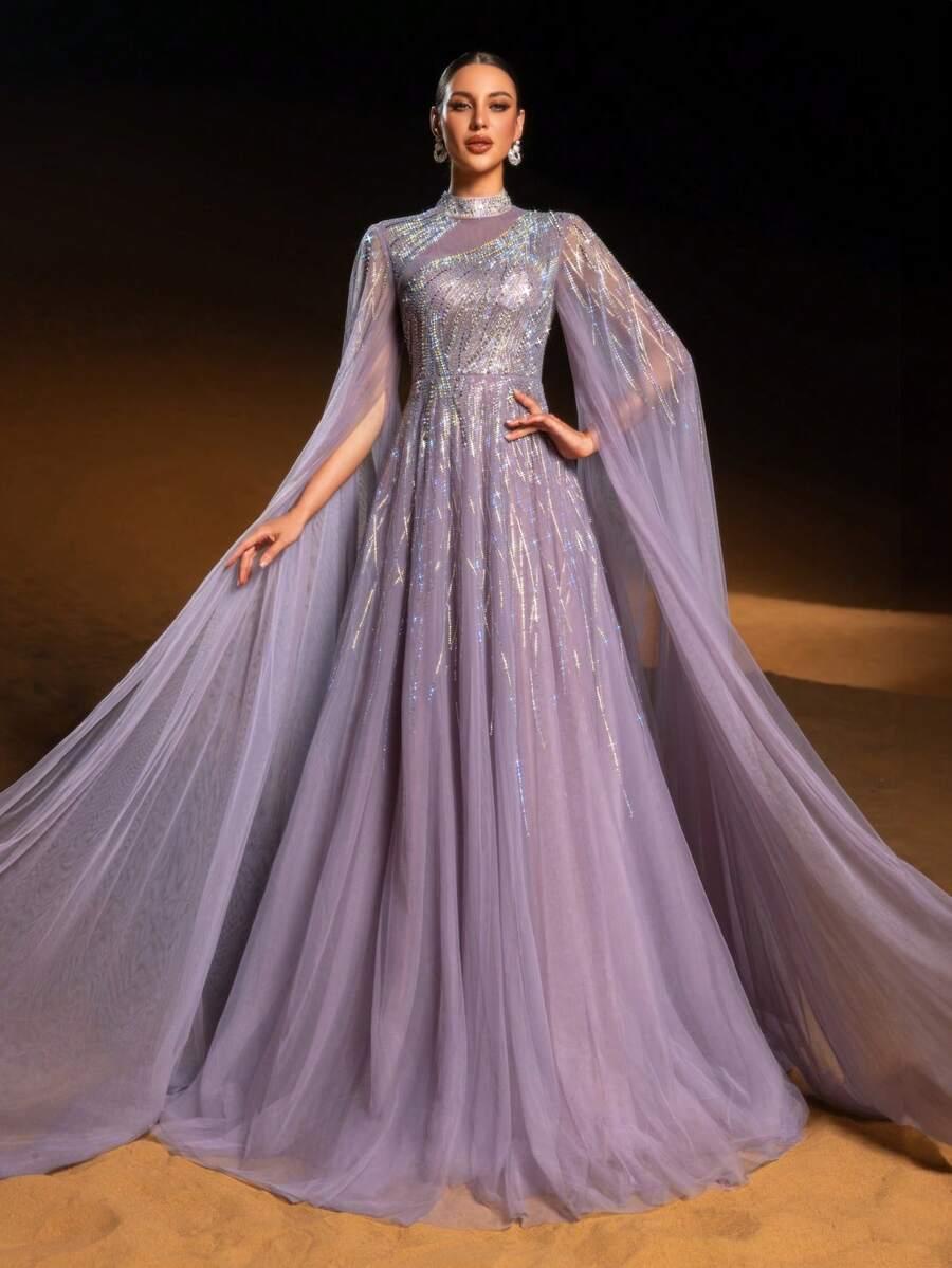 FAERIESTY FIOLETOWA MAXI SUKIENKA ZDOBIENIA S09__XL